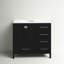 Meuble-lavabo simple 36 po avec plateau en marbre Hines-1244386778