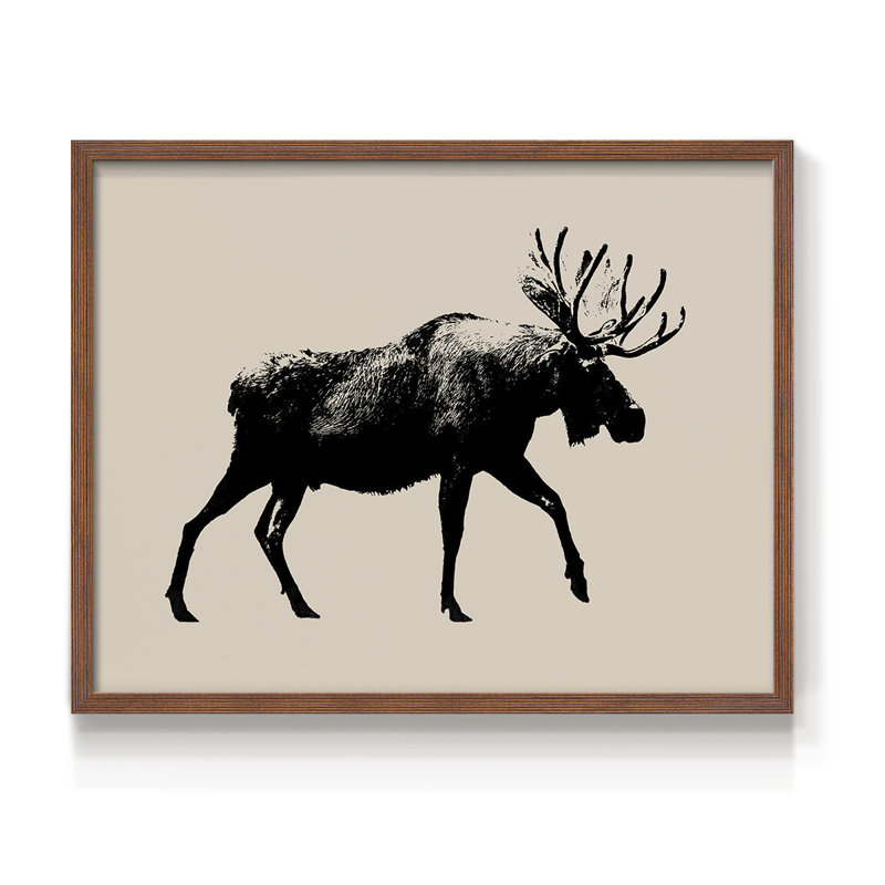 Wild Ambler I -Framed Print - Restickable, 22" H x 28" W, Walnut