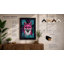 Magenta Fox Head Modern - Framed Print-882778930-882778937