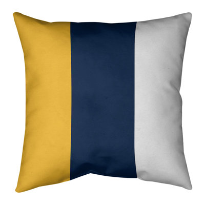 Striped Cotton Blend Reversible Pillow Cover