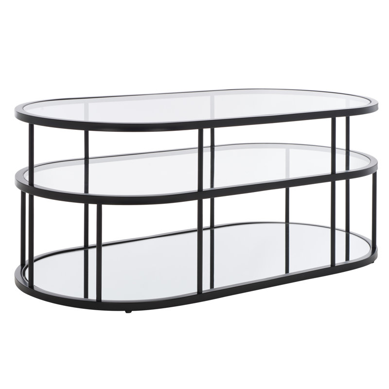 Table basse avec rangement Janta, Noir