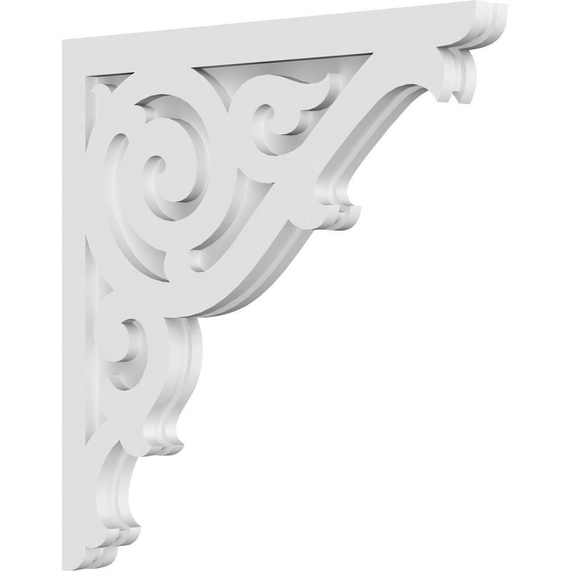 Athens Architectural Grade PVC Corbel, 22" H x 22" W x 1.875" D
