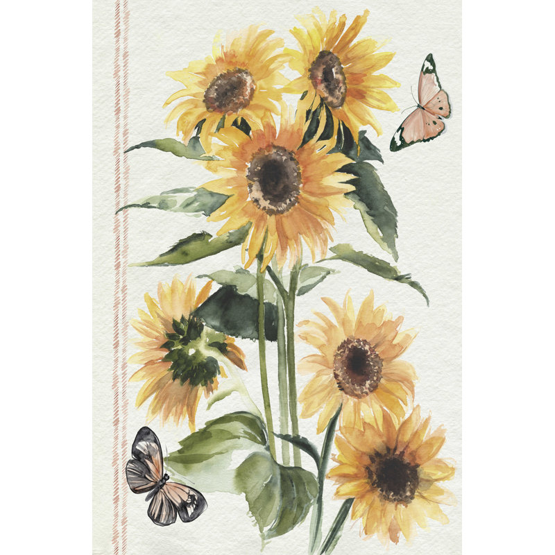 Tournesols d'automne I, H 18 po x l 12 po