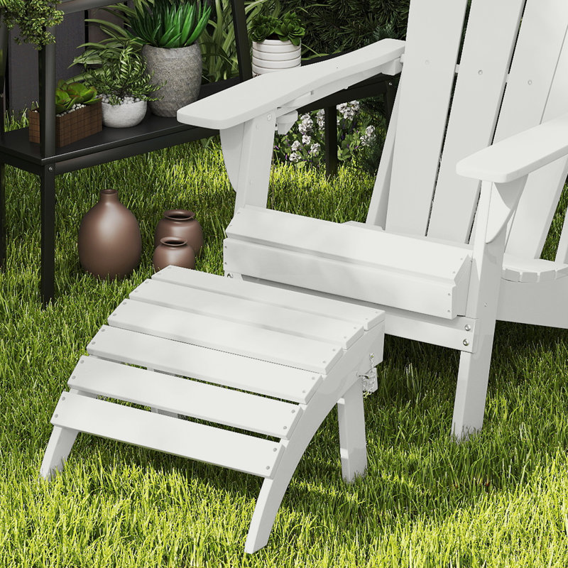 Repose-pieds pliable en plastique PEHD Adirondack, Jaune