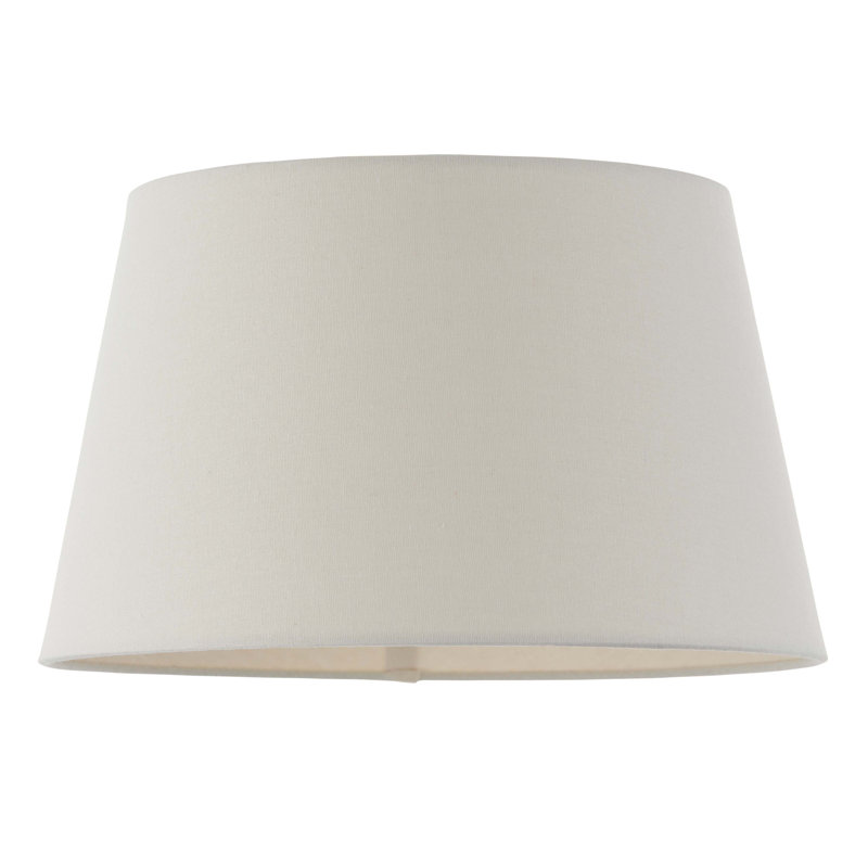 Orpington Fabric Drum Lamp Shade, 22cm H x 35.5cm W x 35.5cm D, Ivory