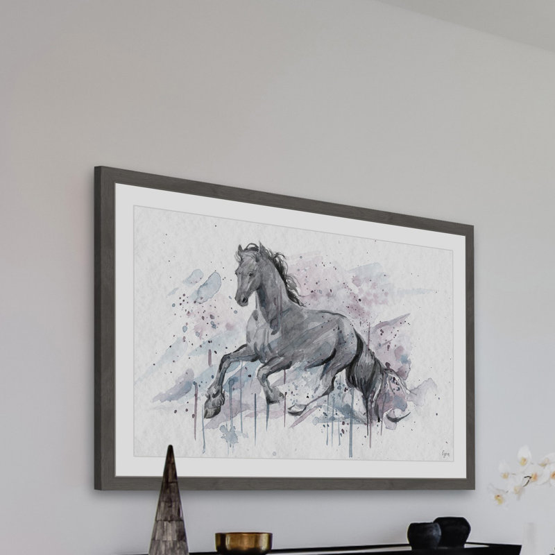 Graceful Horse by Eyre Tarney - Single Picture Frame Painting, 30cm H x 46cm W x 4cm D