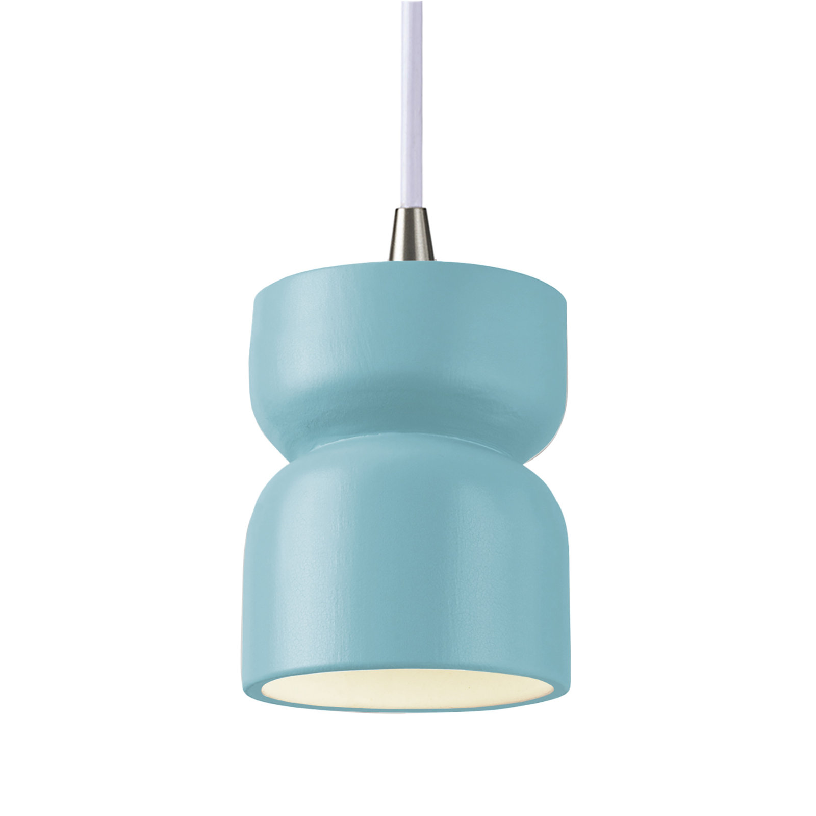 Nysta Ceramic Dimmable Pendant, Reflecting Pool, Brushed Nickel