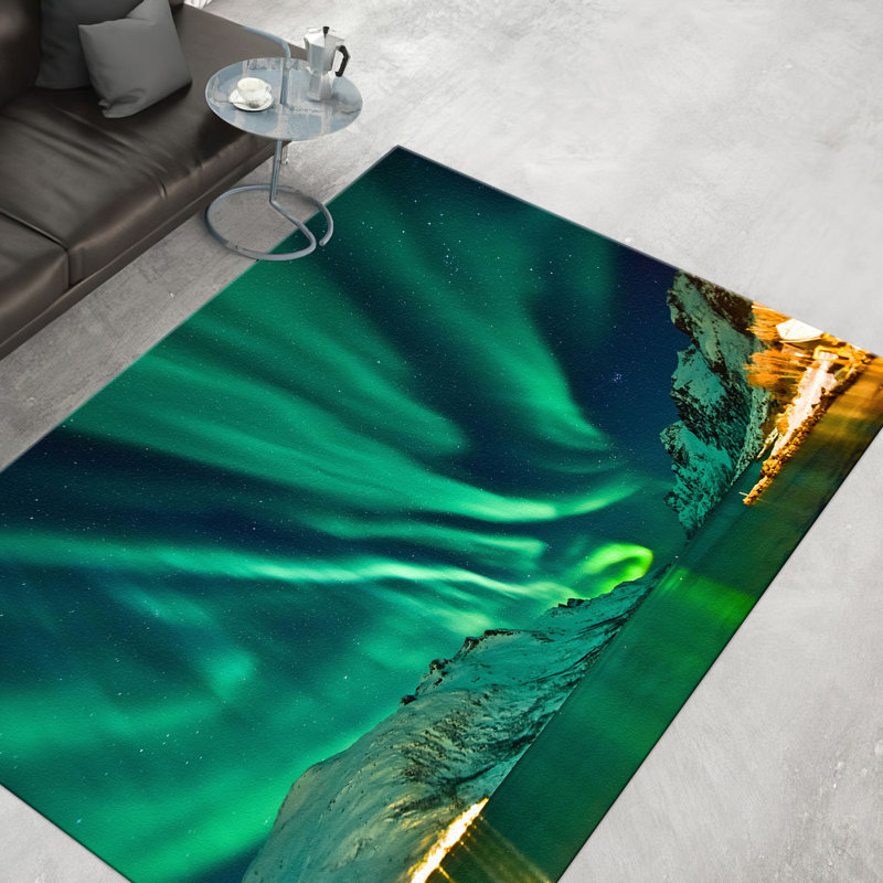 Soft Non Woven Printed Rug with Intricate Botanical and Geometric Design Elements for a Sophisticated Home Decor Touch