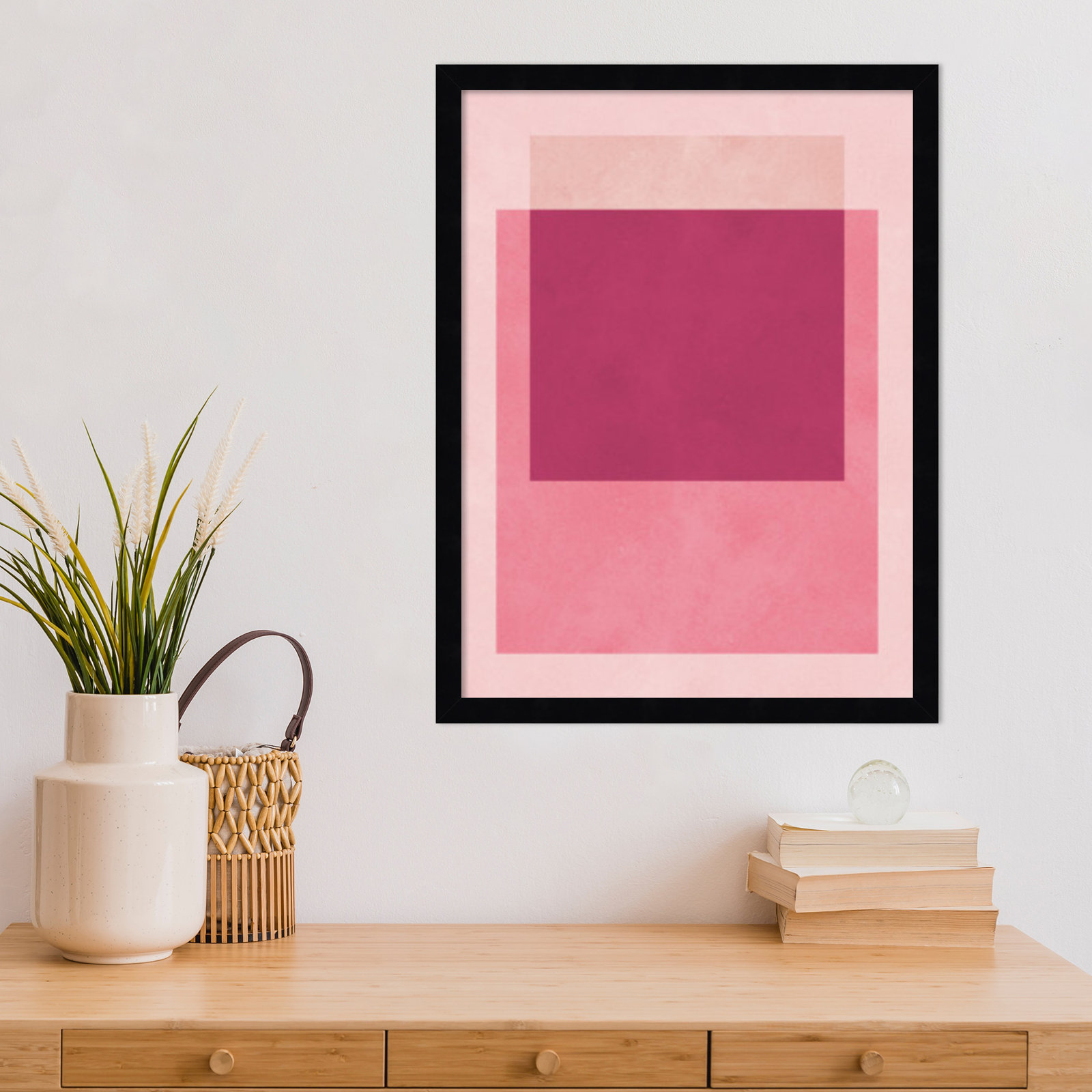Overlapping Geometry 12 Print, Black, 21" H x 16" W
