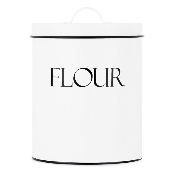 Outshine Co Outshine White Vintage Farmhouse Flour Canister With Lid, Chic  Metal Tin Flour Container And Farmhouse Kitchen Decor, Airtight Food Storage  Container, Gift For Housewarming, Birthday, Wedding & Reviews