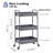 3-Tiers Stainless Steel Utility Cart with Wheels,12*17.3*31.3 inch Rolling Cart,Metal Cart, Salon Trolley Cart,Kitchen Storage Cart,Bathroom Cart-63932256