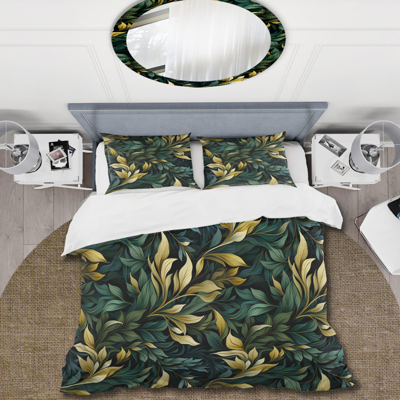 Ensemble de housse de couette Davi, Housse de couette pour grand lit et 2 taies décor