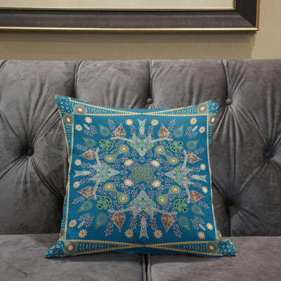 Floral Outdoor Reversible Throw Pillow