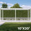 Pergola en aluminium 111S, toit ajustable, l 10 pi x P 20 pi, blanc-55774398-114728886