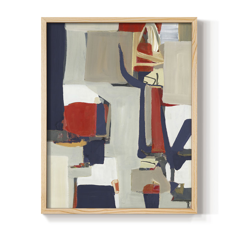 UBUR-181_ALT_V2, reproduction encadrée - bois massif, 15" H x 12" W, Natural