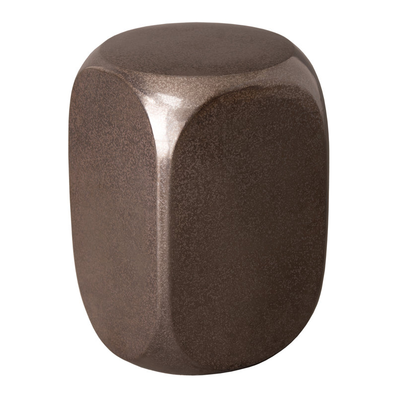 Dice Garden Stool, Gunmetal