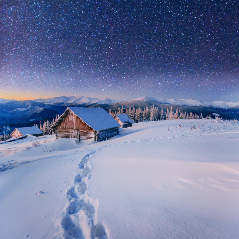 Burkhalter Fantastic Winter Landscape - Wrapped Canvas Print, 91cm H x 91cm W x 3.8cm D