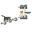 4pc Cat Shelves Cat Wall Furniture with Steps Scratching Post Grey