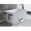 Baignoire 51 po à surface solide matte, baignoire autoportante en pierre de résine à surface solide, baignoire blanche matte à surface solide, baignoire autoportante avec trop-plein et bonde escamotable