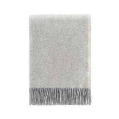 Grey Melange Wool Throw