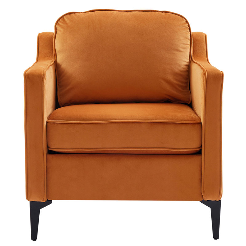 1 Seater Linen Sofa, Orange