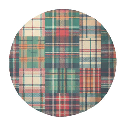 Timeless Check Grids Braided Rug