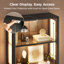 4-Tier Display Cabinet with 3 Color Led Lights and Human Sensor Function