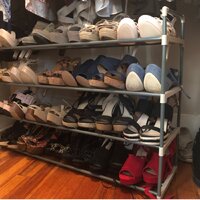 Rebrilliant Carven 4-Tier Shoe Rack Organizer for Closet, Bathroom