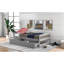 Structure de lit plateforme moderne avec lit simple et deux tiroirs-181780752