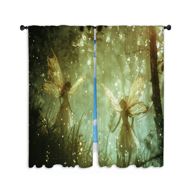 Plain Weave Muslin Room Darkening Curtain Pair, 20" W x 63" L