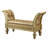 Krisean Faux Leather Upholstered Bench in Gold