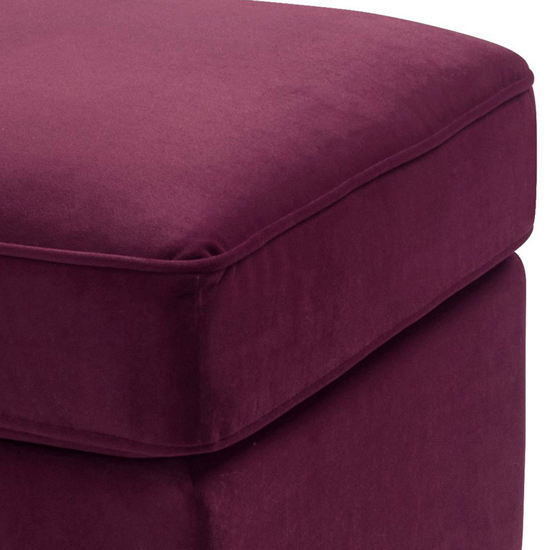 Repose-pieds rectangulaire, Tissu rouge