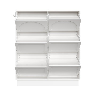 Armoire de rangement pour chaussures 24 paires avec 6 tiroirs rabattables