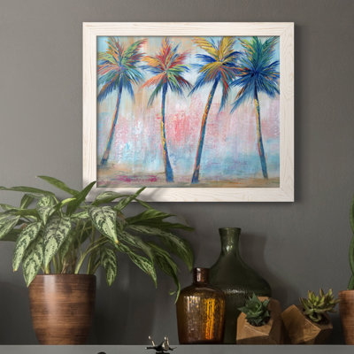 Color Pop Palms - Reproduction d'art sur toile encadrée