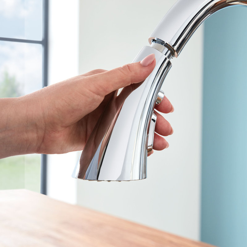 ZEDRA Single-Handle Pull Down Triple Spray Bar Faucet 1.75 GPM, Chrome