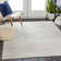 Herrod Machine Woven Gray/Ivory Area Rug