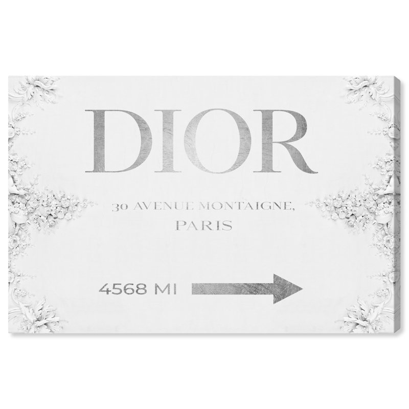 " Fashion and Glam Haute Collection Road Sign Classic Road Signs " Graphic Art Print, 36" H x 54" W, Wrapped Canvas