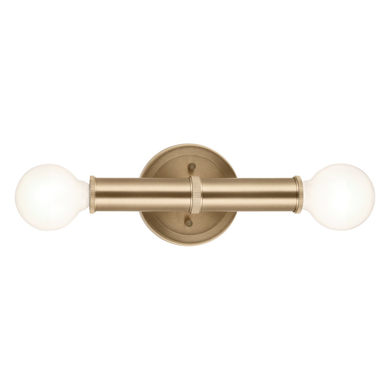 2-Light Champagne Bronze Armed Sconce, Champagne Bronze