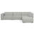 Rex Corner Sectional Modular Sofa and Ottoman Set 116-inch-wide L-Shaped Sofa and 34-inch-wide Ottoman-98294392