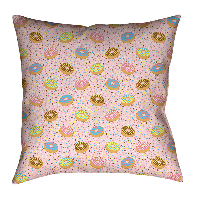 Coussin Katelyn Elizabeth, 14 po x 14 po, Faux lin, Rose