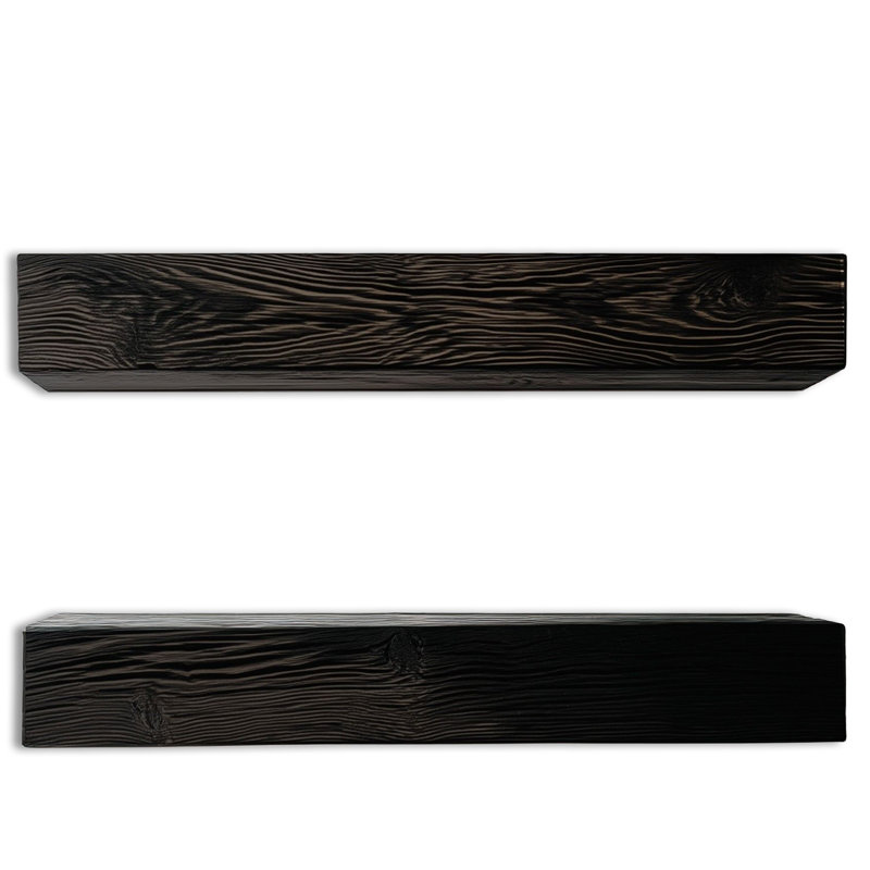 2 Pieces Solid Wood Floating Wall Shelf