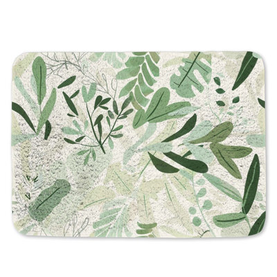Tapis de bain à feuilles