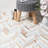 Tyra 11.81 in. x 18.89 in. Polished Marble and Brass Wall Mosaic Tile (1.55 Sq. Ft. / Each)-58414875