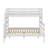 Wood Twin XL Over Queen Bunk Bed With Ladder
