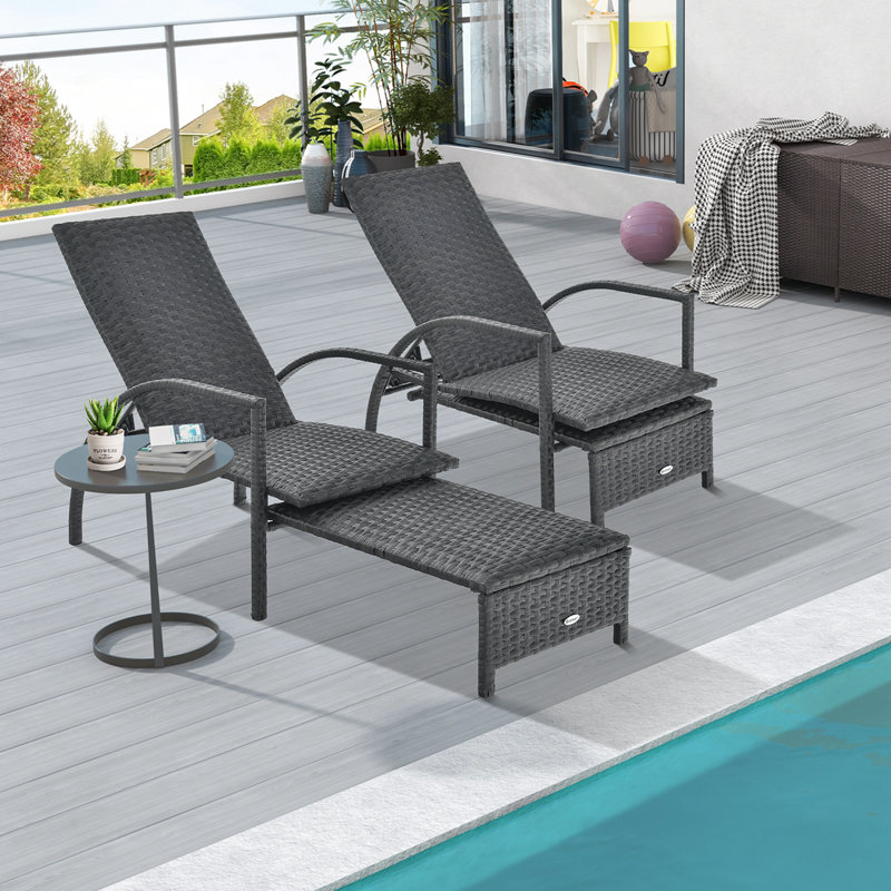 Candiace Outdoor Chaise Lounge