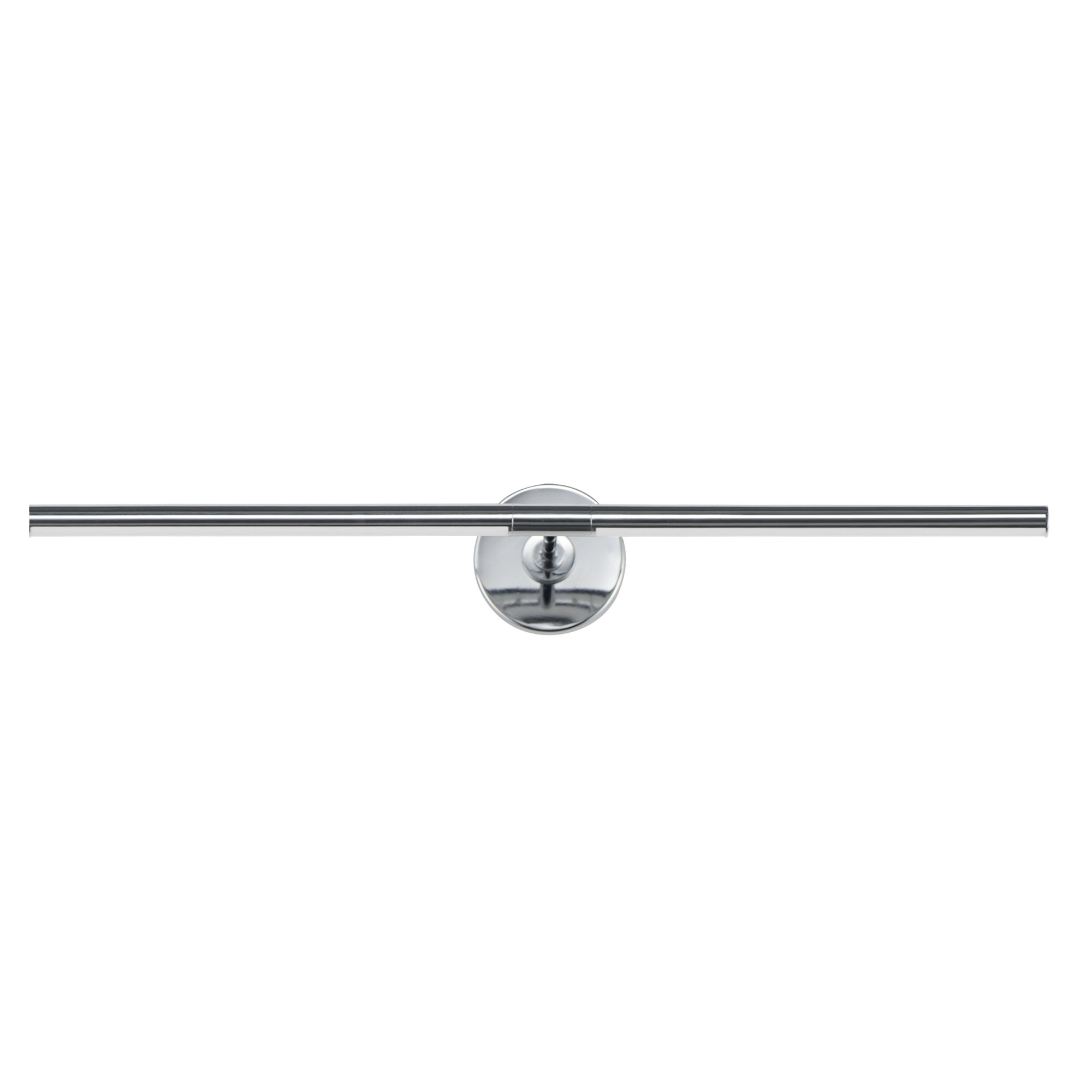 Demontrey Single Light Aluminum Dimmable LED Armed Sconce, 4.5" H x 30.75" W x 8.75" D, White/Polished Chrome