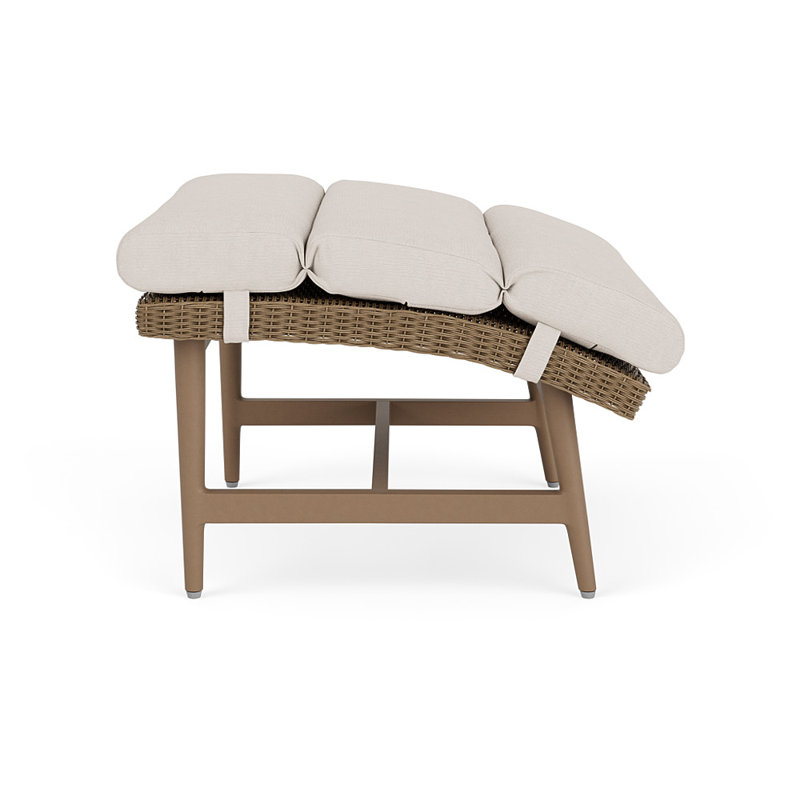 Cascade Outdoor Ottoman, Canvas Canvas, Fawn