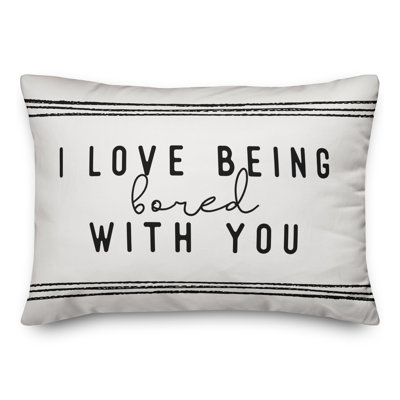 Bored With You Striped Lumbar Pillow