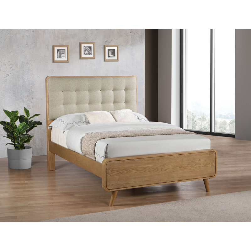 Lit plateforme double Graesen, Full, Brun / beige