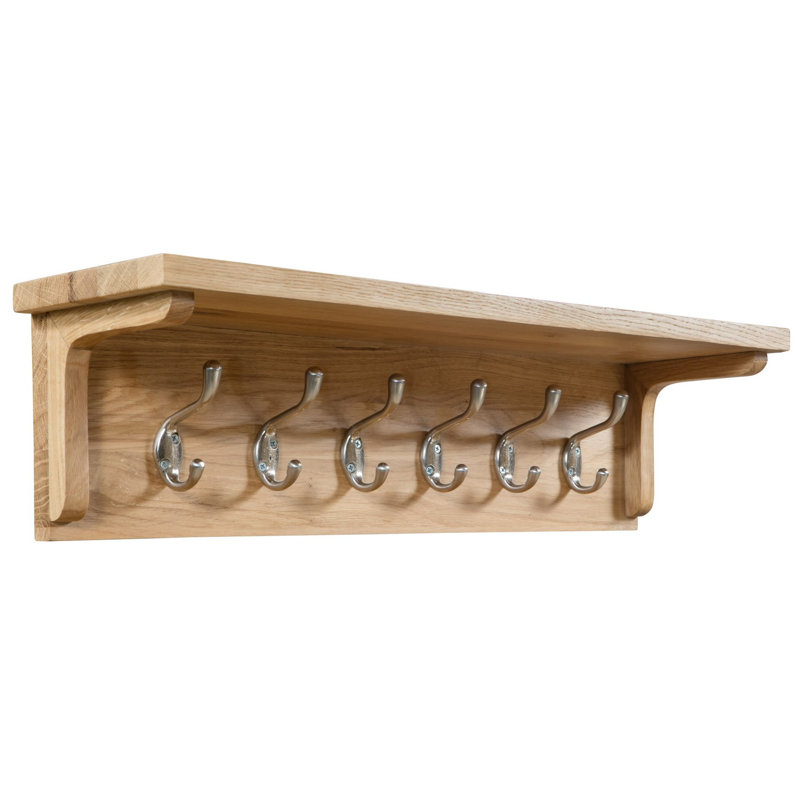 Hatcher Solid Wood Wall 6 - Hook Wall Mounted Coat Rack